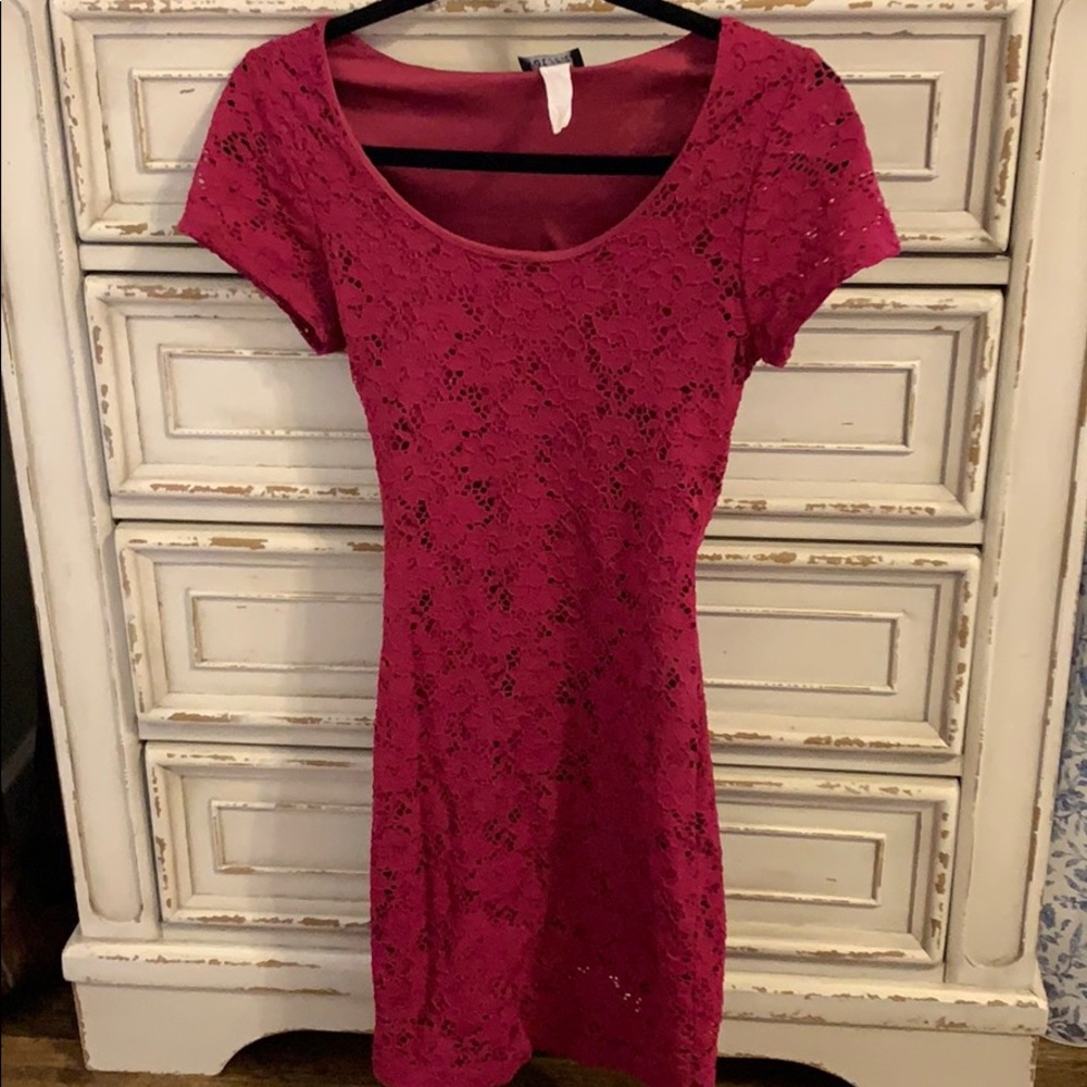 Pink lace dress